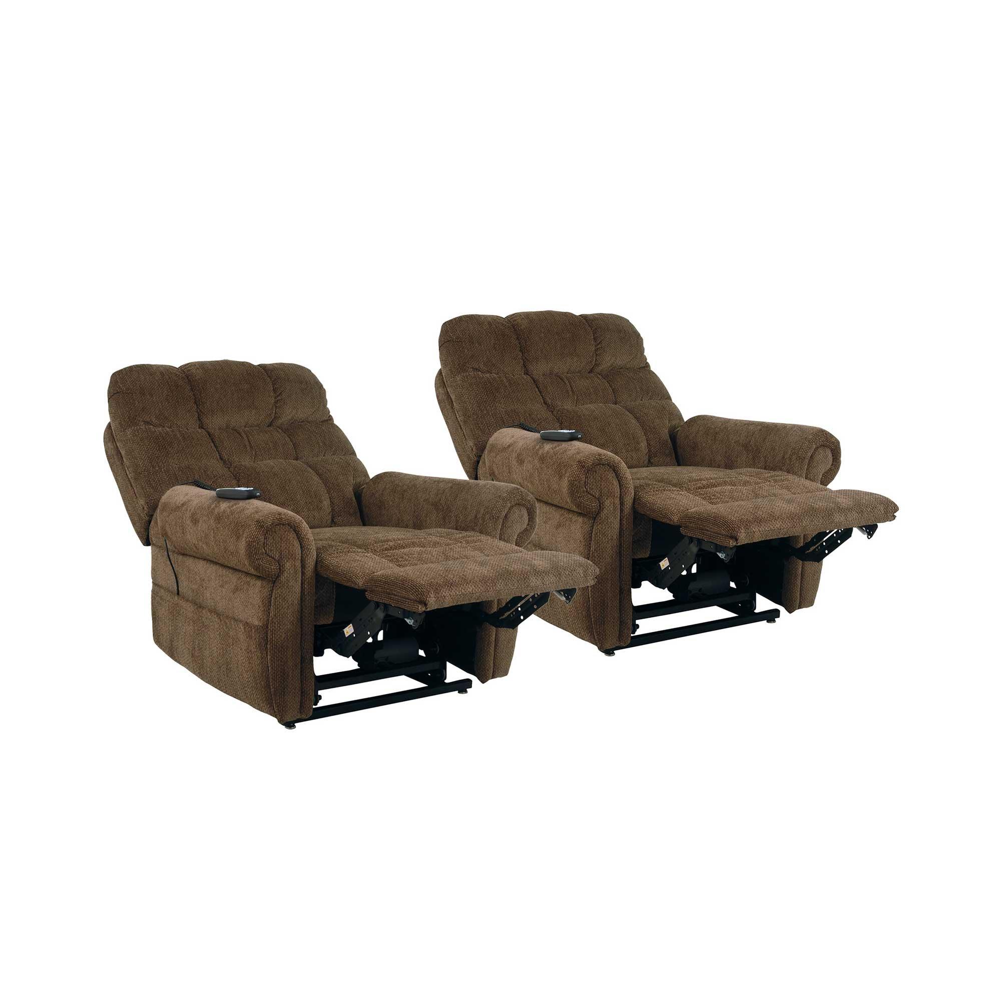 Rent to Own Ashley Two Ernestine Power Lift Recliners Truffle at